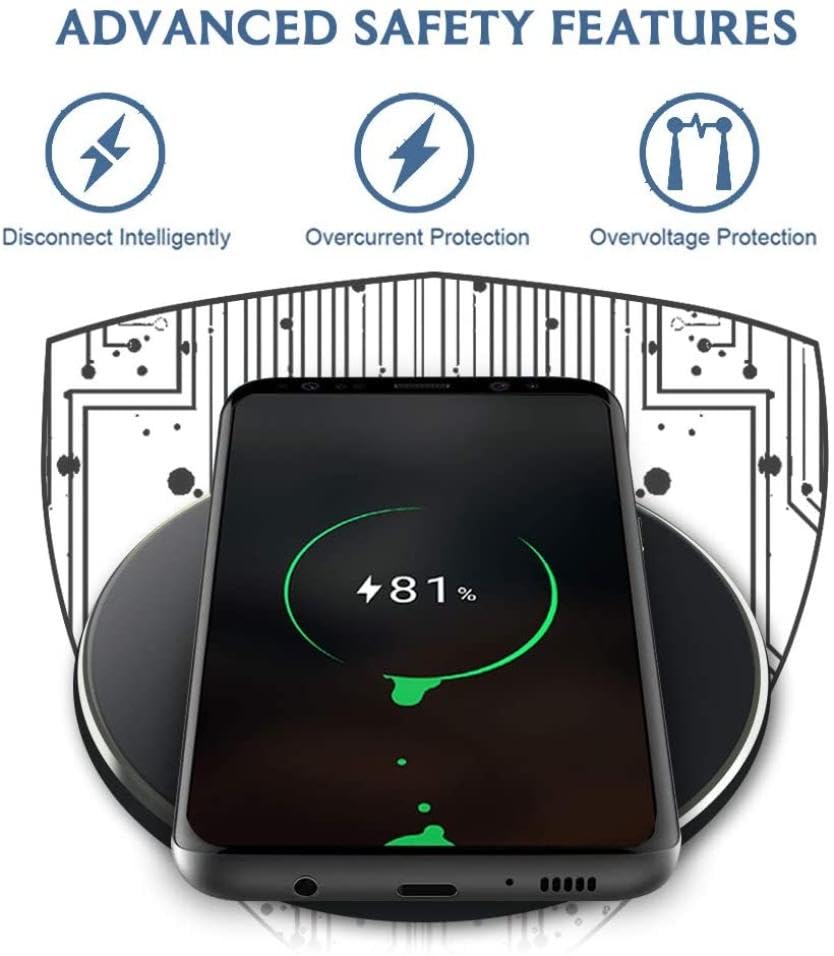 15W Wireless Charger Fast Charging Pad Compatible with T-Mobile REVVL 7 PRO 5G (ONLY for 7 PRO), Slim Quick Charge