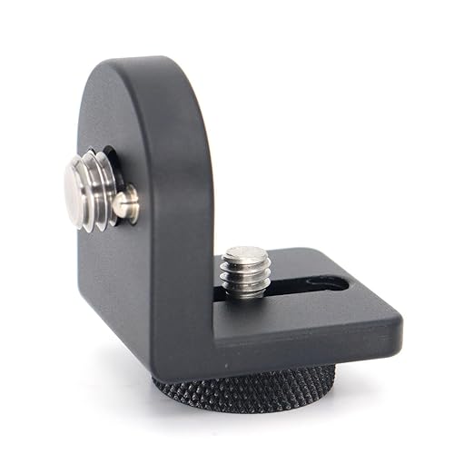 SZJELEN 1/4 " to 3/8" ARRI Threads Mount Right Angle Extended Video Monitor Mounting Bracket for Wireless Mic Receiver,Cheese Plate,Camera Cage