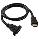 CablesOnline 3ft Hi-Speed HDMI 1.4 w/Ethernet Channel M to F Panel Mount Extension Cable, (H4-P003)