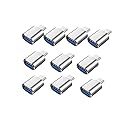 MINCHEN Type C Male to USB3.0 Adapter 10 Pack, USB Female to USB C Male Converter, USB Type C Connector Charge & Data Sync for Laptop Car Charger…