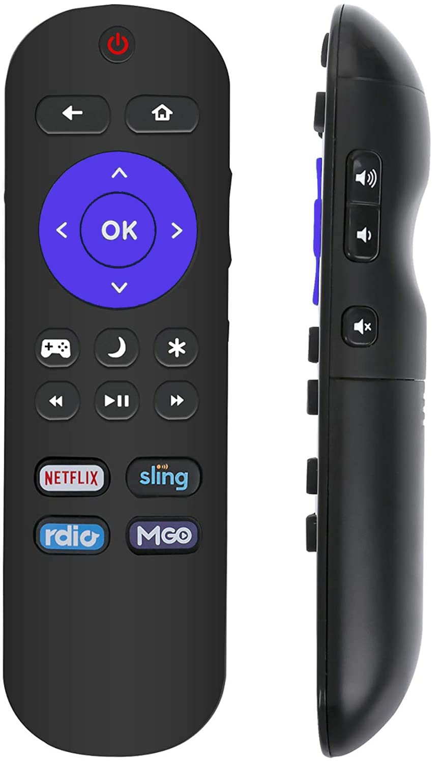 Universal Remote Control Replacement for Insignia Roku TV - Volume Control & Power Button - No Pairing Needed
