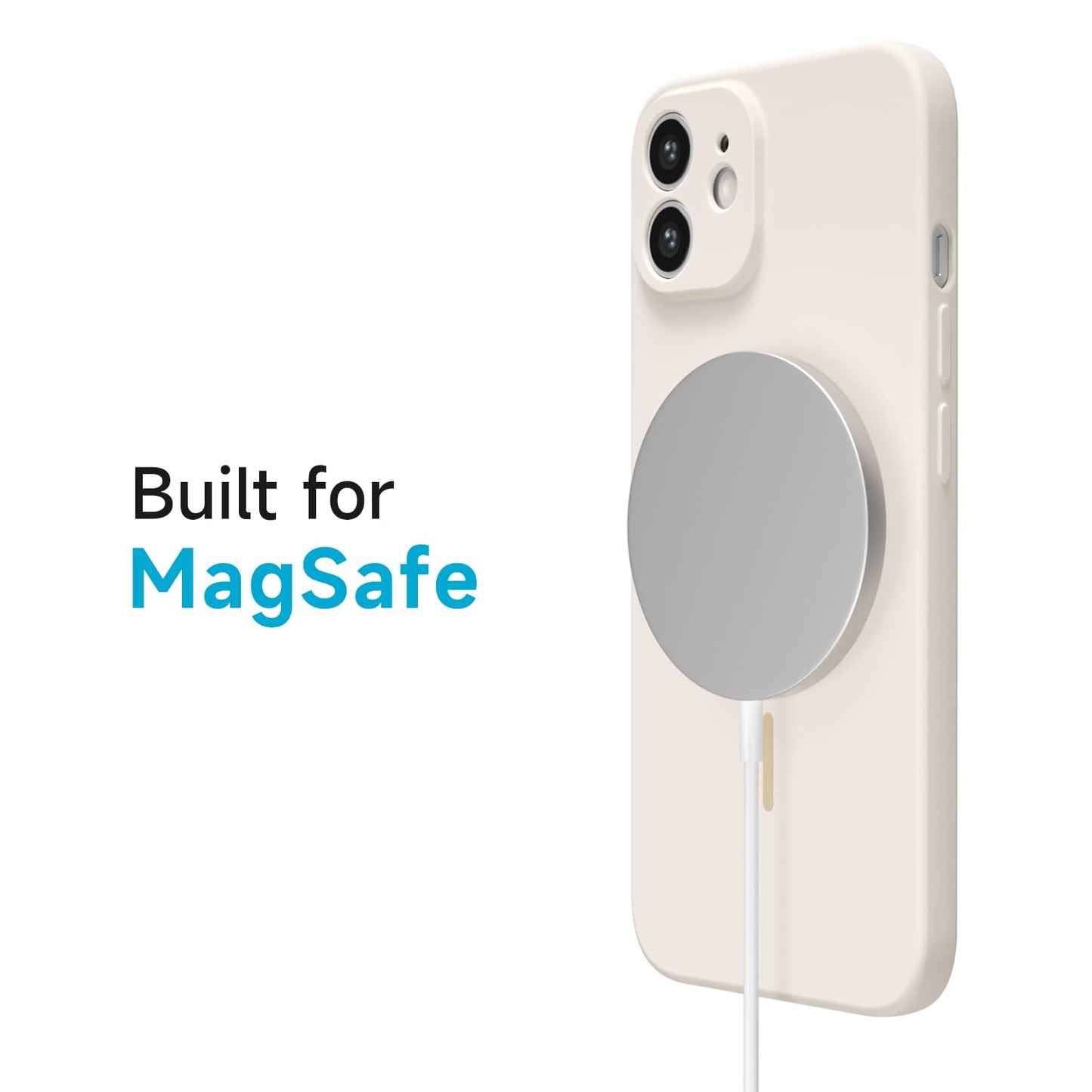 LoeoeL for iPhone 14 Plus iPhone 15 Plus Magnetic Silicone Case, Ultra Slim Thin Phone Case Compatible with Mag Safe for Women Girls, Girly Soft