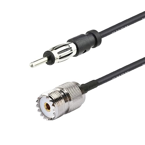 supmory UHF Female to AM/FM Male Adapter RG174 Coax Cable 12 inches for Radio Antenna