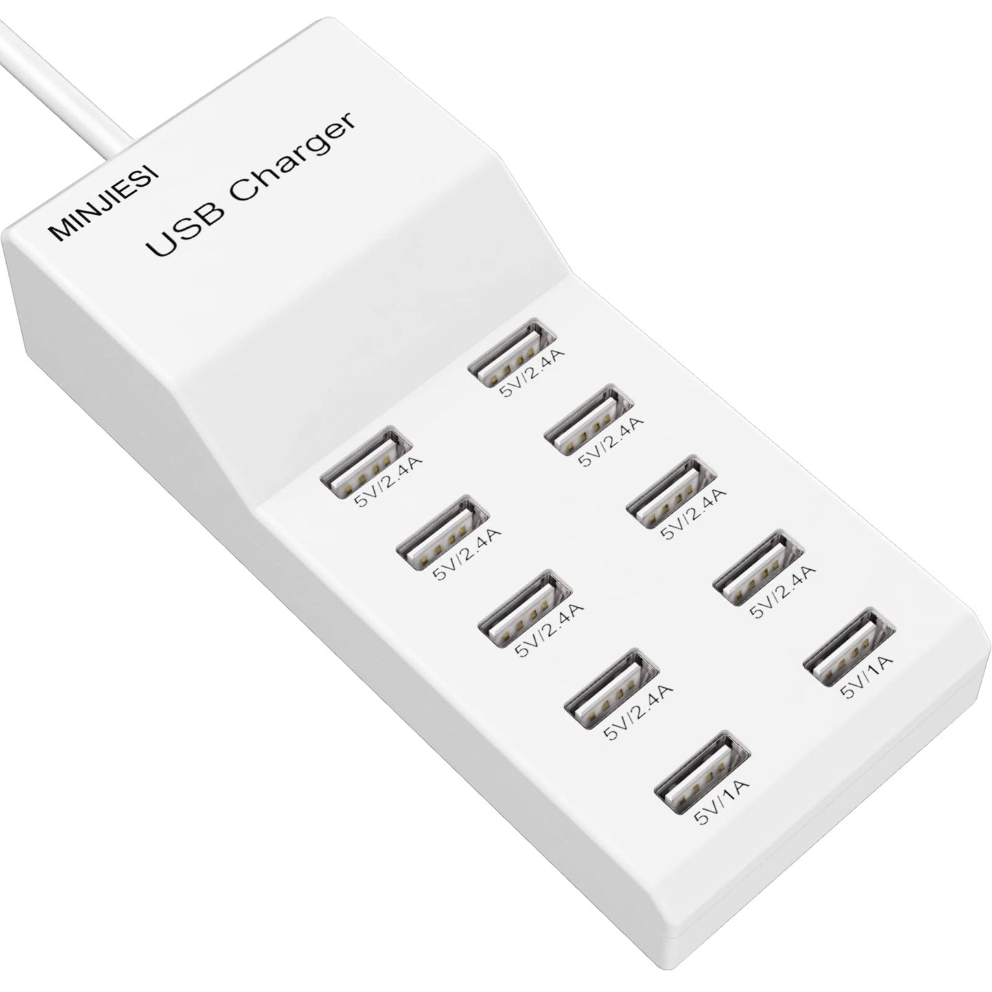USB Charging Stations 50w10A 10 Ports Multiple Charging Block/Power USB Strip for iPhone Android Smartphone Tablet Smart Watch AirPods Samsung