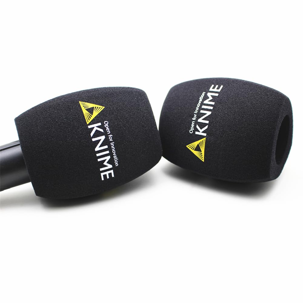 2 Pack Logo Customized on Microphone Foam Windscreens Handhold Mic Foam Covers Windshields with Logo Printed for TV Interview, Broadcast,Radio Station