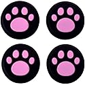 Neuvikter 4 Pcs for PS4 PS3 PS2 Xbox 360 ONE Controller Rubber Silicone Cap Thumbstick Thumb Stick X Cover Case Skin Joystick Grip Grips (Black Pink)