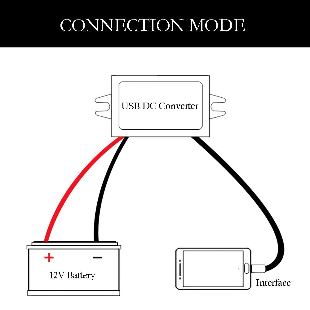 Dc to Dc 12V to 5V 3A Power Converter Micro USB Adapter Waterproof Voltage Step Down Connector Regulator Power Supply Module Buck Converter