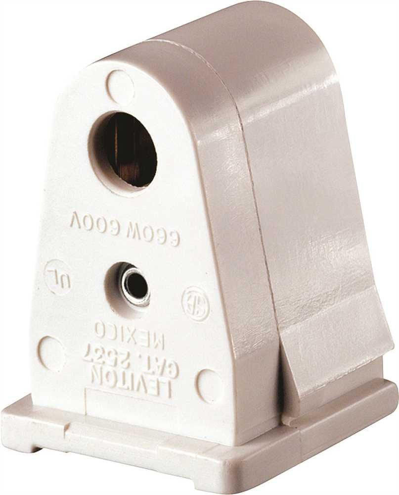 Leviton 2537 White Slimline Fa8 Base Fixed-End Fluorescent Lampholder Light Socket For T8/T12 Light- Pack of 5