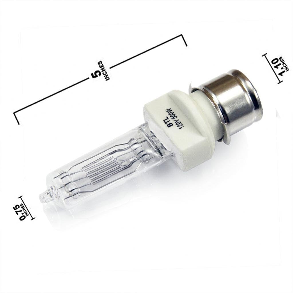 Tawelun T6 Halogen Bulb BTL 500W/T6/120V/CL/P28s 500-Watt 120Volt, Clear Bulb