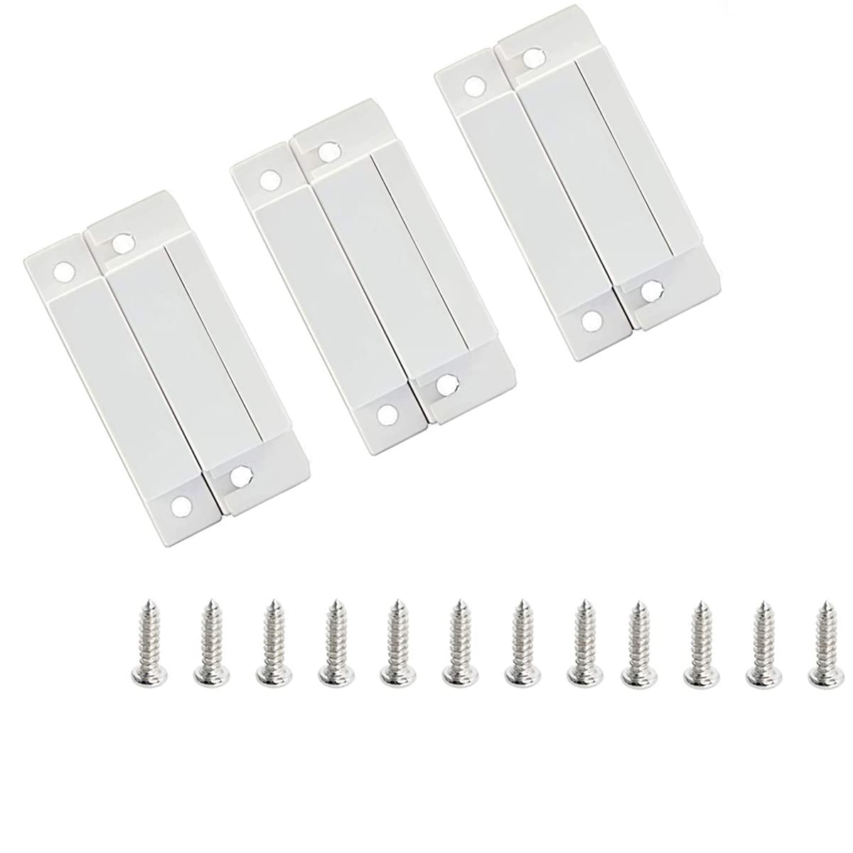 MC-31 NC Surface Mount Wired Security Window Door Contact Sensor Alarm Magnetic Reed Switch, for Home Security and Burglar Alarm Systems, Sets of 3