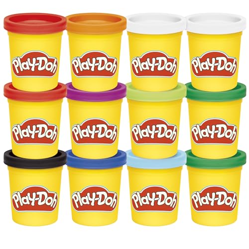 Play-Doh Jewel Colors Bulk 12-Pack of 4-Ounce Cans, Holiday Stocking Stuffers, Prizes & Party Favors, Kids Arts & Crafts, Preschool Toys, Ages 2+…