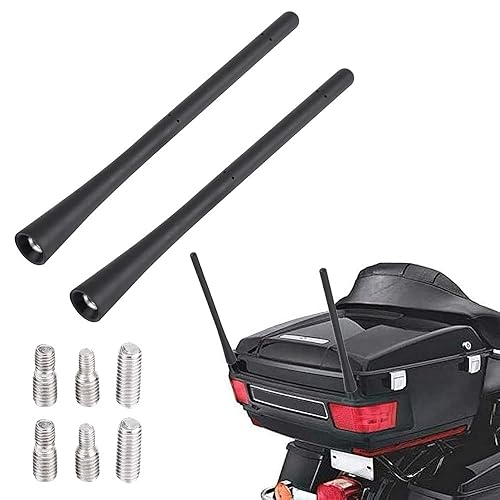 7'' Harley Short Antenna Mast Antenna Flexible Rubber AM/FM for 1989-2017 Har-Ley Electra Road Tour Ultra Classic Pack of 2