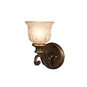 Crystorama Norwalk 1 Light Bronze Umber Sconce with Sconce with Glass Shade