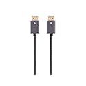 Monoprice DisplayPort 1.4 EasyPlug Nylon Braided Cable - 32.4 Gbps, 8K@60Hz, DPCP, HDCP, 3D Video, 6 Feet, Gray