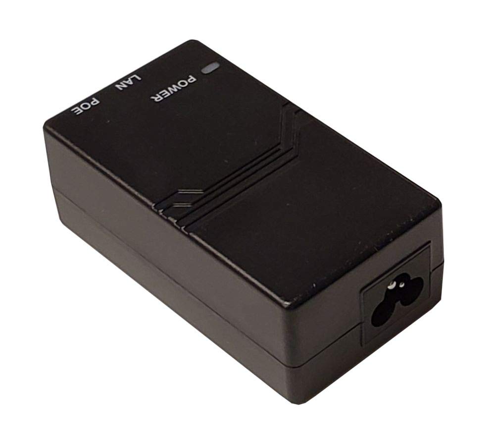 24V 1A 24W 10G Desktop UL Certified Passive PoE Inserter with North American Power Cord. PoE Pinout: 45+ ; 78-