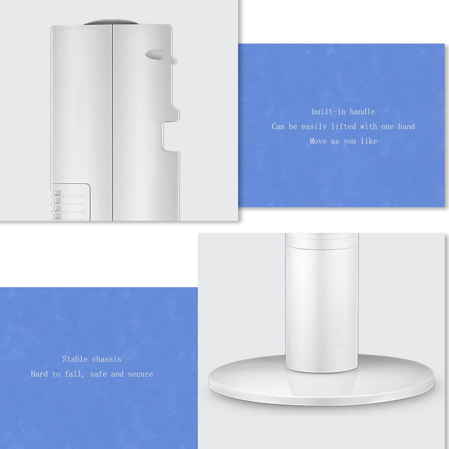 YWangQiang Tower Fan Bladeless Fan Wide Angled Oscillation 7.5h Timer Tower Fan with Remote Control Freestanding Tower Fan