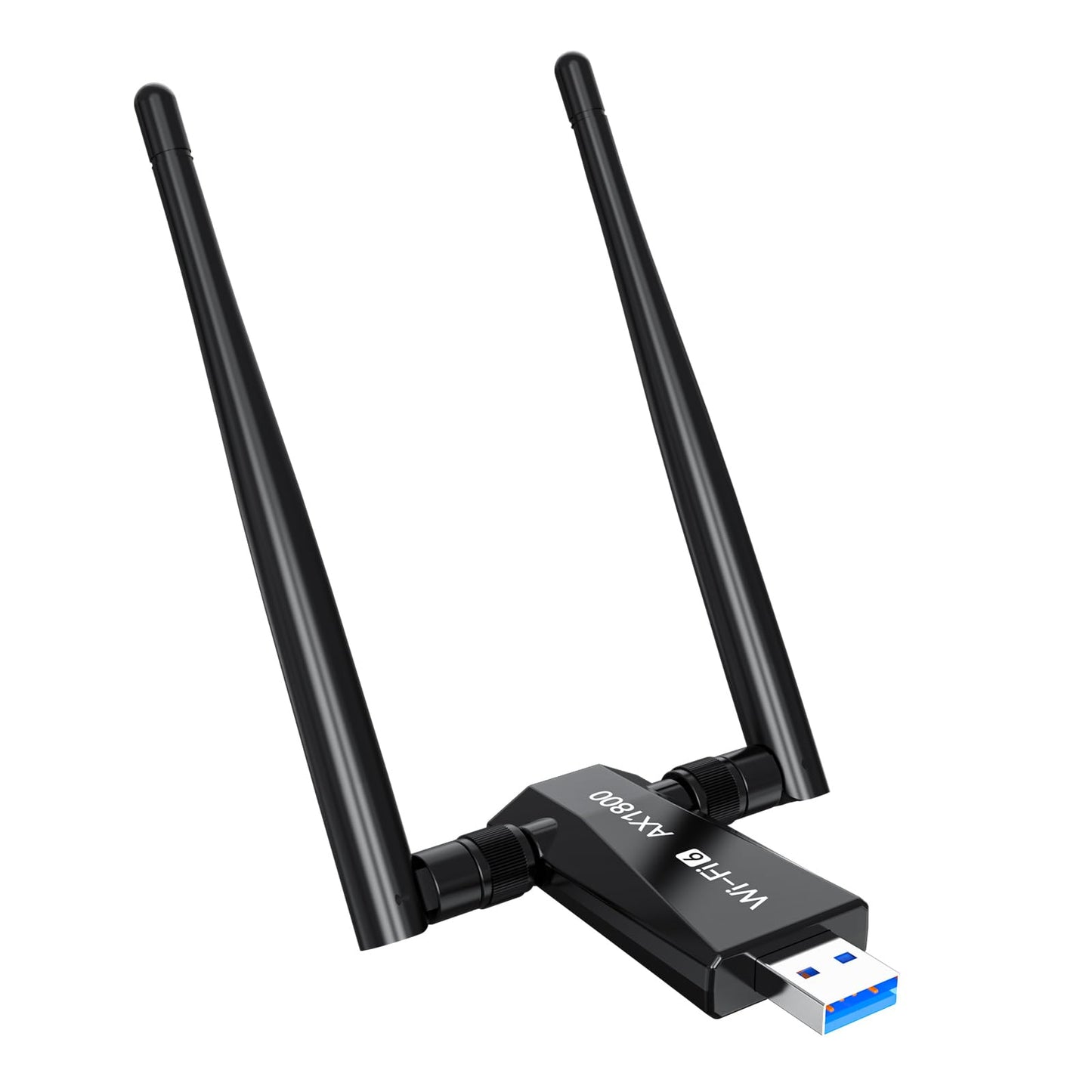 CY-SUZON WiFi 6 USB Adapter for Desktop PC ?AX1800 Wireless Network Adapter with 2.4GHz, 5GHz, High Gain Dual Band 5dBi Antenna, WPA3, Supports