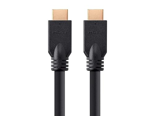Monoprice HDMI Cable - 50 Feet - Black (No Logo) High Speed, 1080p@60Hz, 10.2Gbps, 24AWG, CL2, Compatible with UHD TV and More - Commercial Series