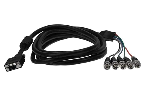 SF Cable, 10ft HD15 VGA Male to 5 BNC Male Cable