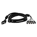 SF Cable, 10ft HD15 VGA Male to 5 BNC Male Cable