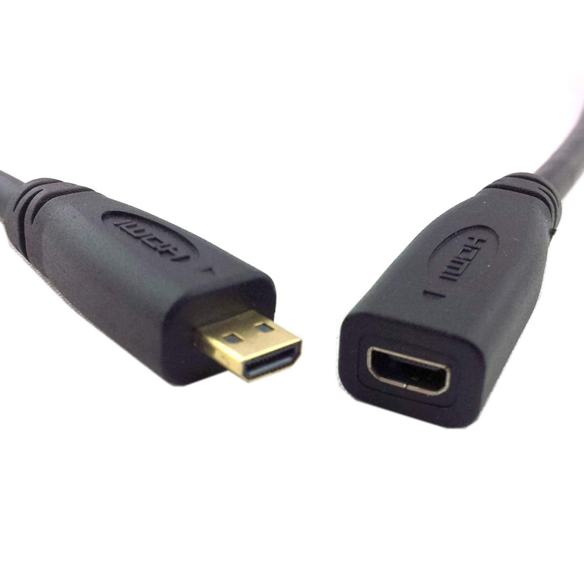 cablecc HDMI 1.4 Type D Micro HDMI Male to Micro HDMI Female M/F Extension Cable 30cm