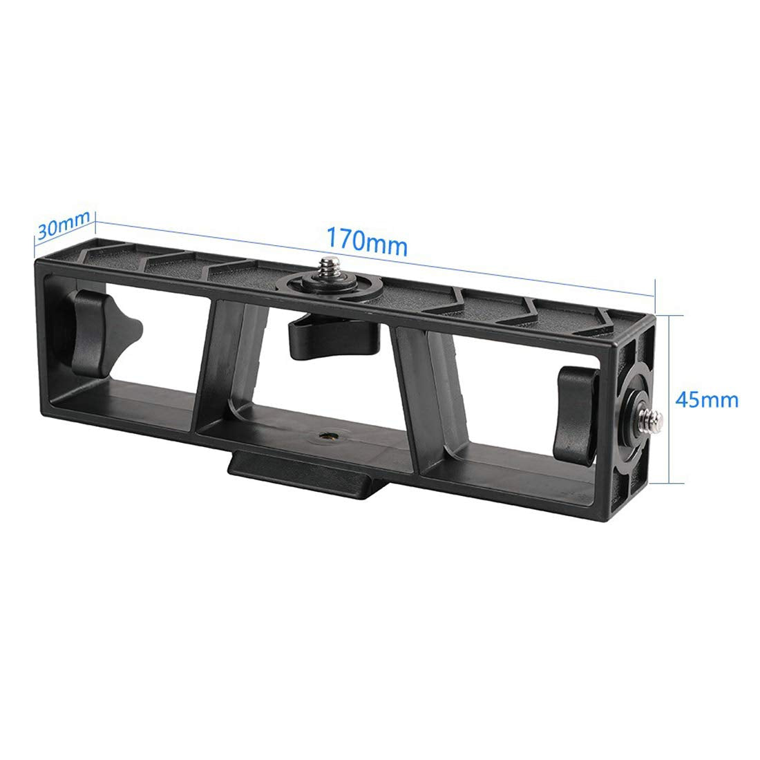 BGNing Multifunction 3in1 Mobile Phone Clip Live Photography Mount Bracket Tripod Head Support Holder Smarphone Stand Accessory (Black L)