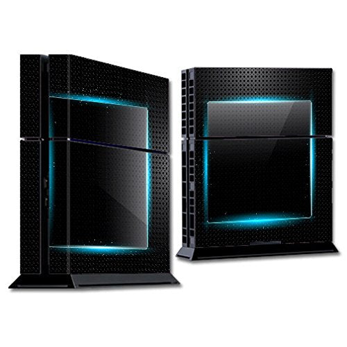 Skin Decal Vinyl Wrap for PS4 Sony Playstation Console (Skins only) / Glowing Blue Tech