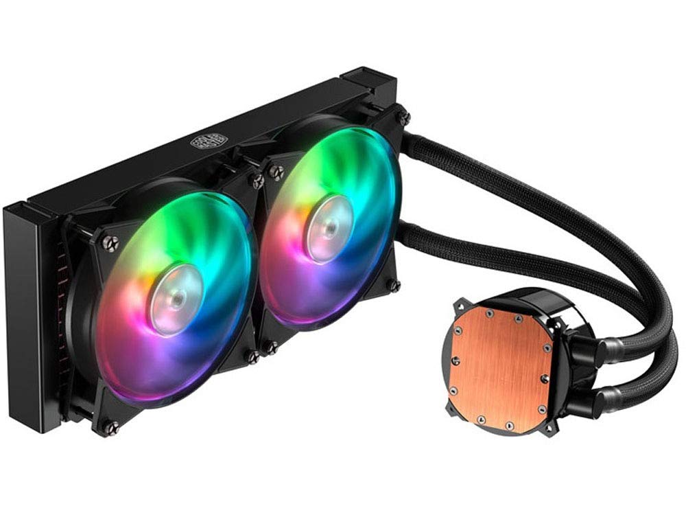 Cooler Master MasterLiquid ML240R ARGB Close-Loop AIO CPU Liquid Cooler, Dual Chamber Pump, 240mm Radiator, MF120 PWM, AMD Ryzen AM5/AM4/Intel