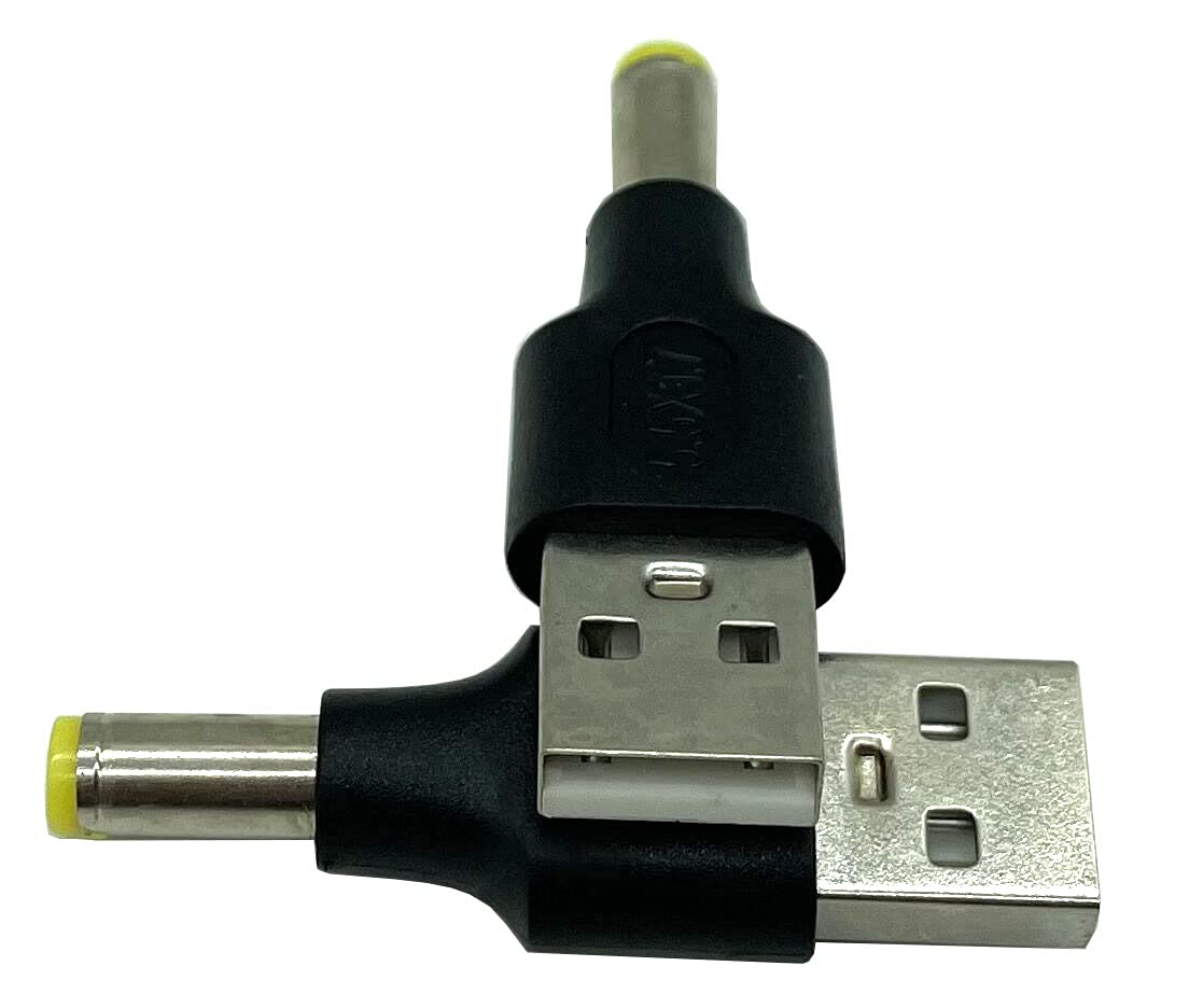 Dafensoy 2-Pack USB 2.0 A Male to DC 5.5 x 1.7mm Male Power Adapter for Charging Electronic Devices with DC or USB Ports