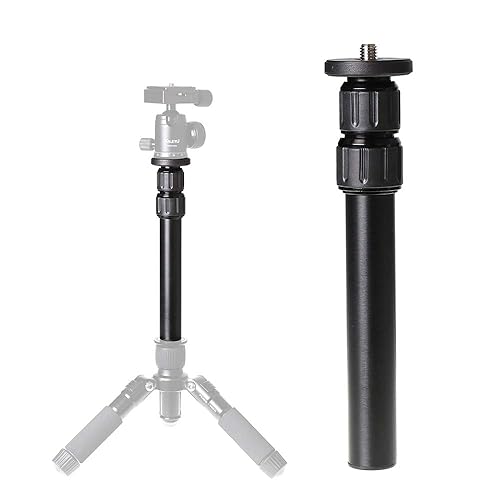 Tripod Center Column Extension Camera Mount Extender Telescopic Rod 3 Section Pole for Monopod DSLR Photo Studio Outdoor Macro Shooting