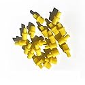 ThtRht 5 Pack Printhead Cleaning Kit Syringe Nozzle Connector Converter 4mm Yellow Rubber Adapter for Epson Ecotank HP Brother Inkjet Printer Cleaning