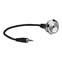 YiKaiEn 3.5mm TRS Stereo Panel Mount Adapter - Threaded Round Connector, Male to Female Short Cable, for Headphones & Microphones 20cm 0.65FT Silver