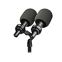 VIP55SM Dual Microphone Installation Kit Universal Stand for SM57 Presidential Microphone Twin Support Microphone Shock Mount