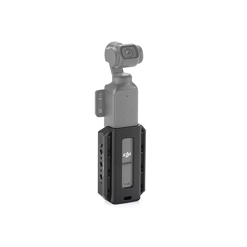 Tilta Accessory Mounting Expander for DJI Osmo Pocket 3 - Black | Slot for a Wrist Strap | Stays Secure Within The Cage | Protection | 1/4""-20 Screw