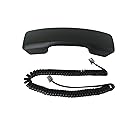 The VoIP Lounge Replacement Black Handset with Curly Cord for Panasonic KXT7700 Series Phone KXT7720 KXT7730 KXT7731 KXT7736