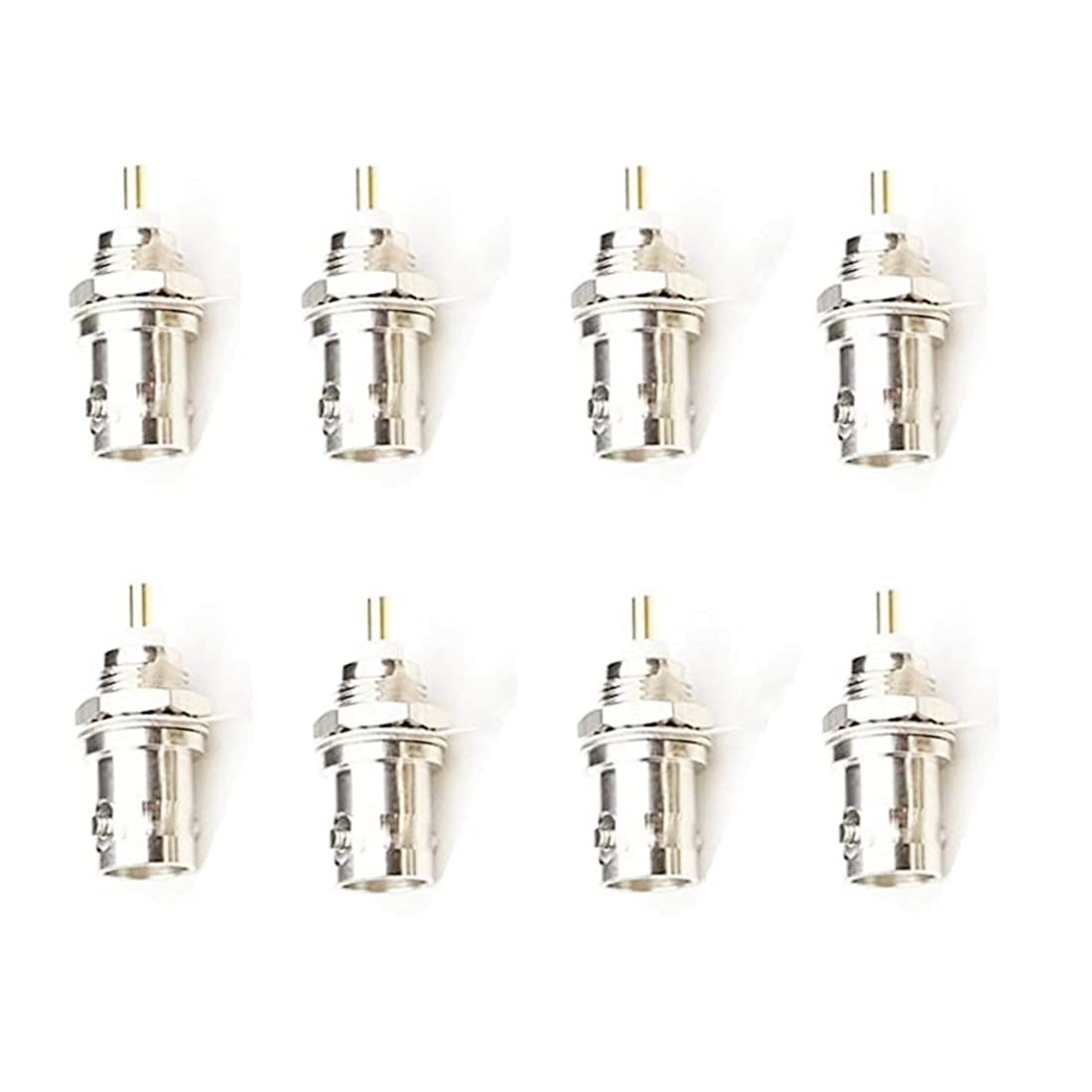 bnafes BNC Chassis Panel Mount Socket Female Jack Solder Type Connectors Adapter 8Pack