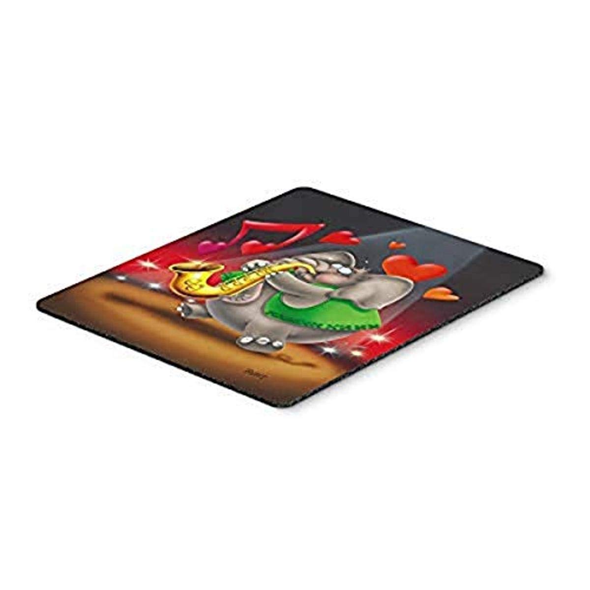 Caroline's Treasures APH0250MP Elephant Playing The Saxaphone Mouse Pad, Hot Pad or Trivet, Large, Multicolor