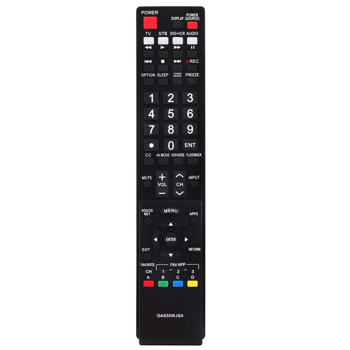 GA935WJSA Replace Remote fit for Sharp AQUOS TV LC40LE830U LC-40LE830U LC40LE830UN LC-40LE830UN LC46LE830 LC46LE830U LC46LE830U LC46LE830UN