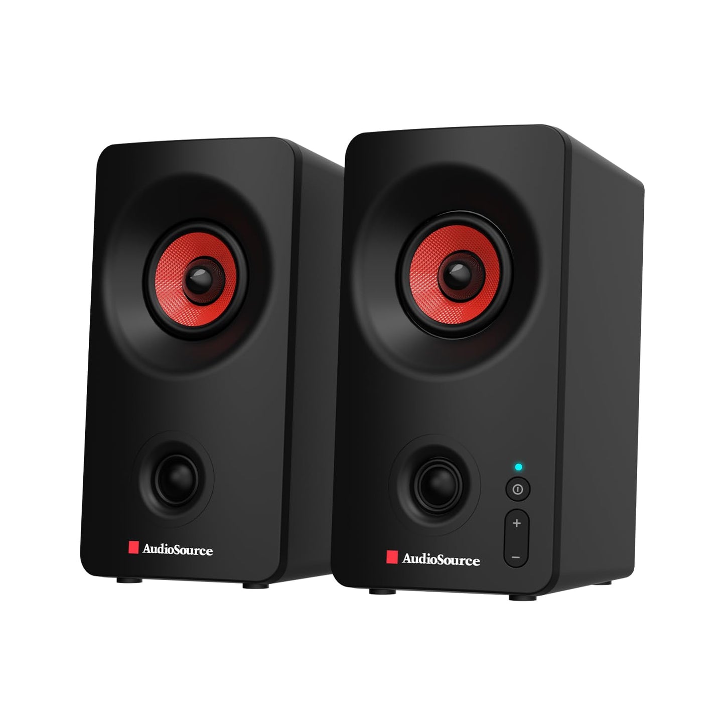 Audiosource Desktop PC Speakers with Bluetooth 5.3, USB-C Plug & Play, 2.0 Stereo Computer Speakers with Dual 2" Drivers, AUX Input, LED Indicator