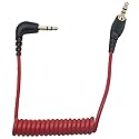 SYCZIOHU 1 Pcs Camera Microphone Cable 3.5mm TRS Male Audio Mic Cord for Interviews and Music Recording (Red)