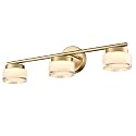 DAYCENT 3-Light Gold LED Bathroom Vanity Light Fixtures 21-Inch Modern Acrylic Bathroom Wall Lighting Over Mirror Wall Sconces, 2700K - Warm White