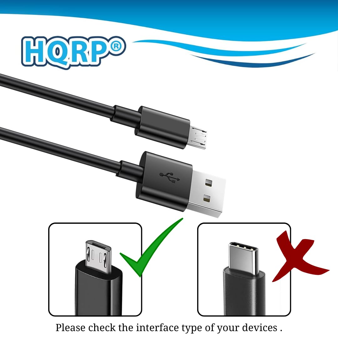 HQRP USB to Micro USB Charging Cable Compatible with Blink XT Home Security Camera System/Blink Sync Module