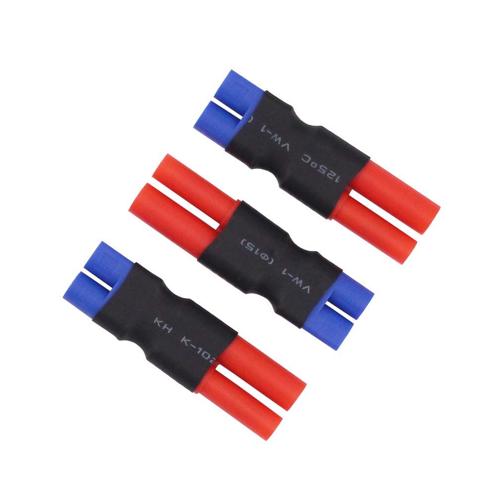 BDHI 3pcs No Wires Adapters: EC3 Male to HXT 4mm with Housing Connector Adapter(B103-3)