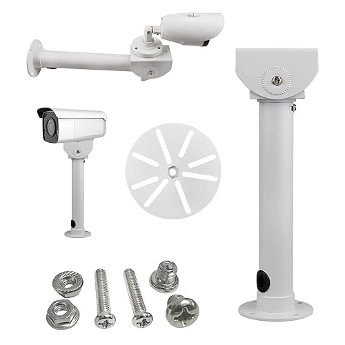 compcctv Universal Camera Wall Mounting Bracket, Aluminum, Beige, 11.6in, Wall & Ceiling Mount, Tilt 180, Swivel 45