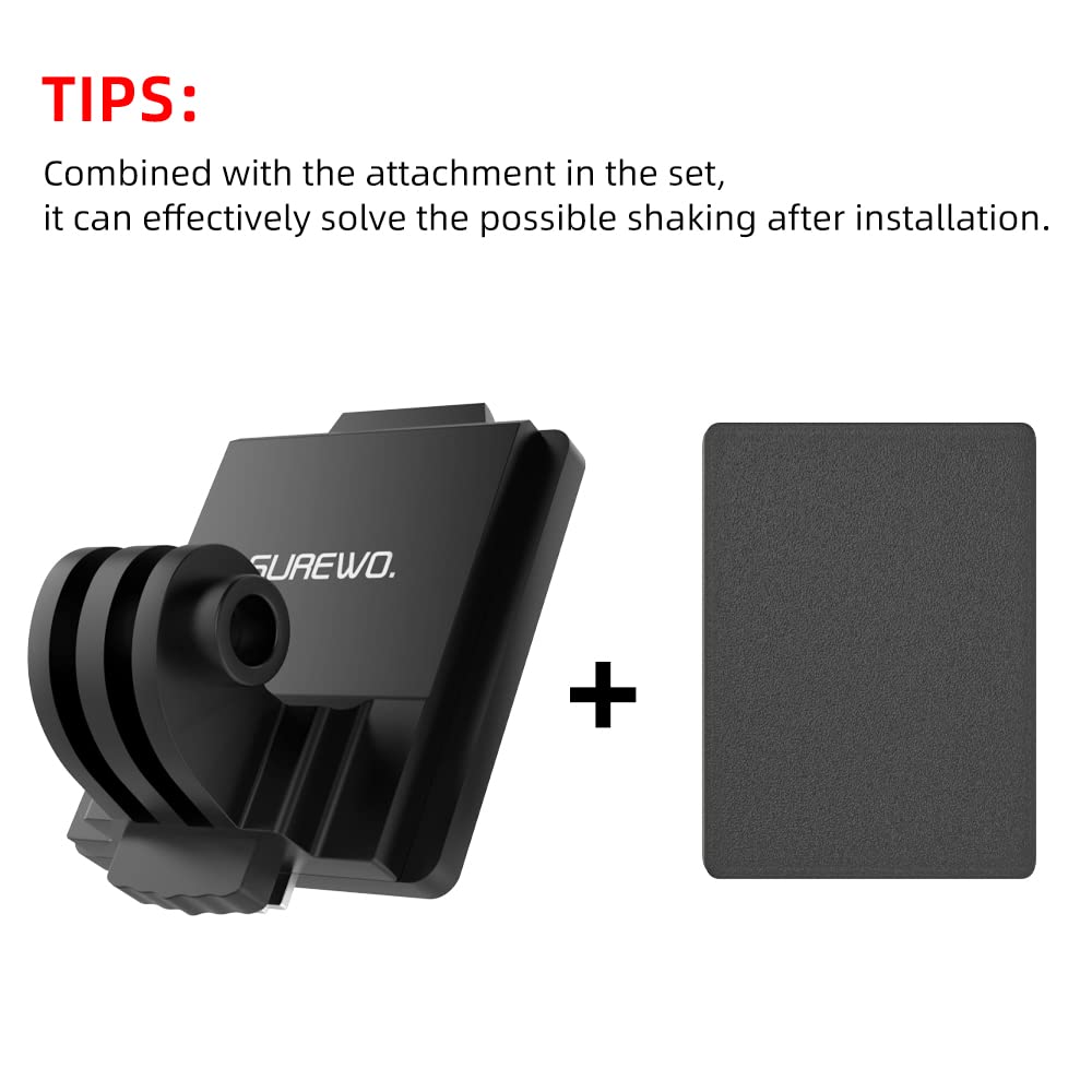 SUREWO Aluminum NVG Mount Compatible with GoPro Hero 13/12/11/10/9/8/7/6/5 Black, Tactical Helmet NVG Mount Compatible with DJI Osmo Action 5