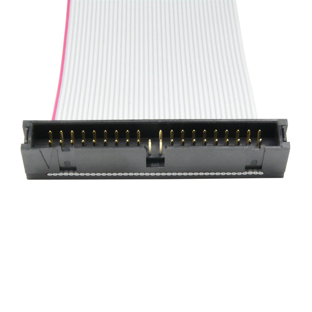 IDE 40-Pin Male to Female Hard Drive Extension Cable 6 inch Flat Ribbon Cord for 3.5" PATA HDD (39 Pin + 1x Empty)