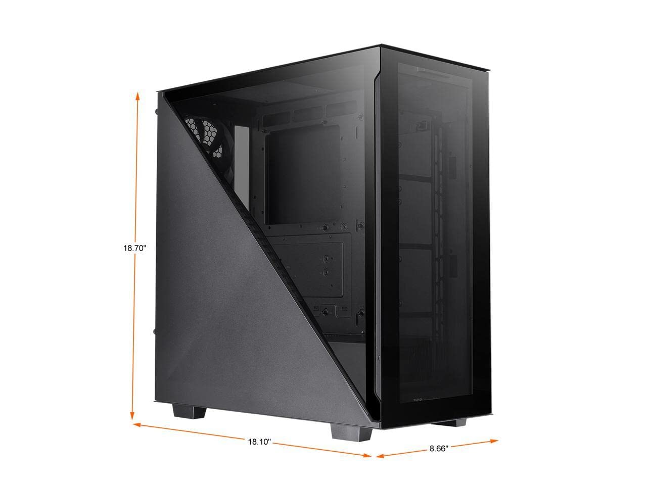 Thermaltake Divider 300 Triangular Tempered Glass Type-C (USB 3.1 Gen 2) Water Cooling Ready ATX Mid Tower Computer Case CA-1S2-00M1WN-00