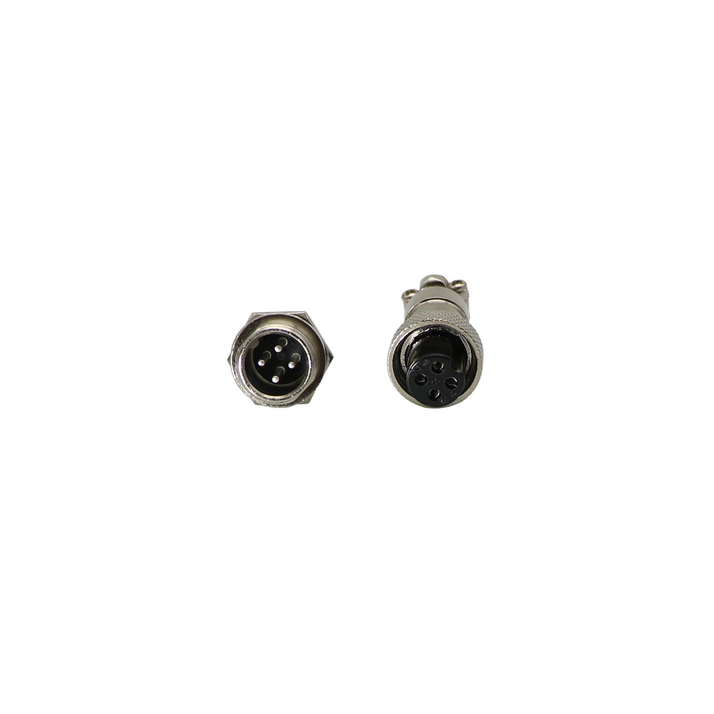 Aviation Connector Plug, 5 Pcs GX12 4 Pin Thread Female Socket Panel Metal Aviation Wire Connector 5A&5 Pcs GX12 4 Pin Male Socket Panel Metal