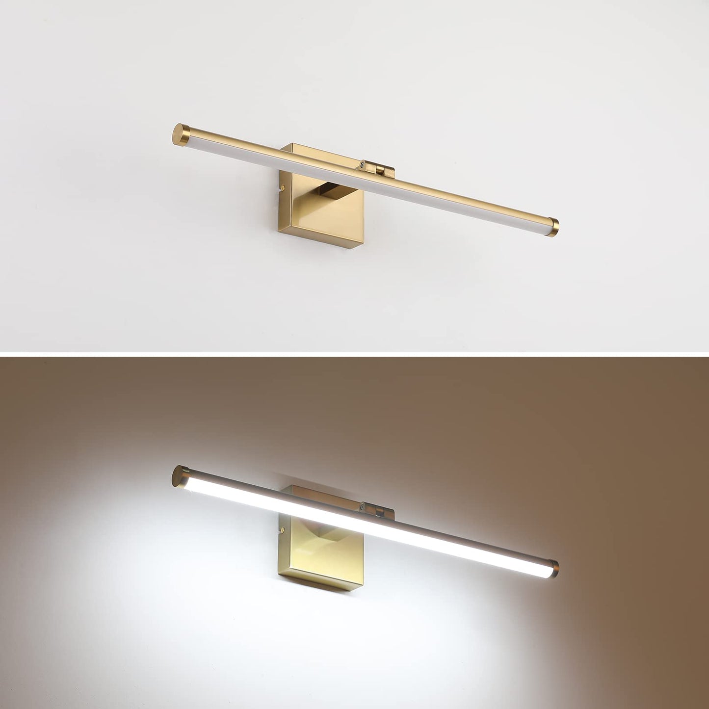 Joosenhouse Bath Vanity Light Fixtures Over Mirror Interior Bar Lighting, Modern Gold LED Vanity Light Fixtures, 23.62 Inch 14W Aluminum for Bathroom