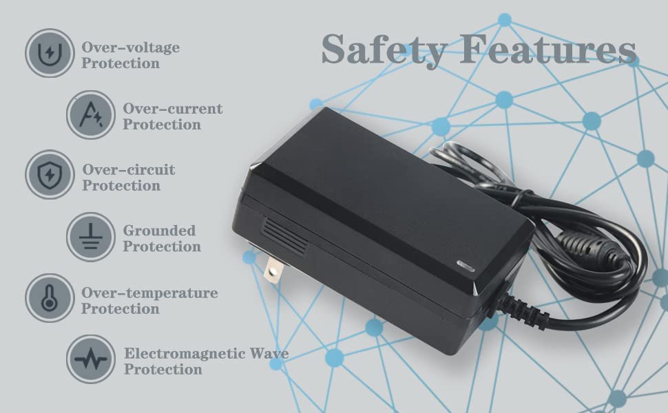 24V DC Power Supply Adapter, 24V 2A 48W AC to DC Converter Transformer 100~240V AC Input with 5.5x2.5mm DC Tip for 5050 3528 LED Strip 3D Printer…